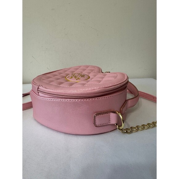 POLLY POCKET PINK QUILTED HEART CROSSBODY BAG nwot - Picture 6 of 9